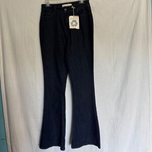 DENIM EST 1946 Women's Super Hi Rise Flare Jeans Recycled Denim Size 8‎ wide leg